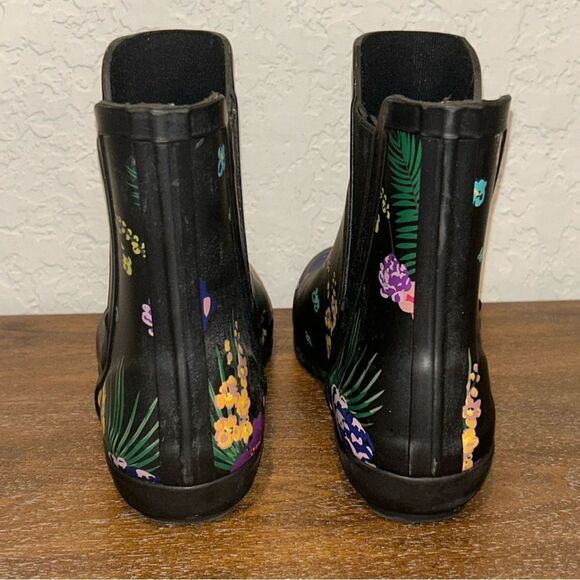 LONDON FOG Collection Picadilly Floral Print Outdoor Rubber Rain Boot Shoes - Picture 7 of 9